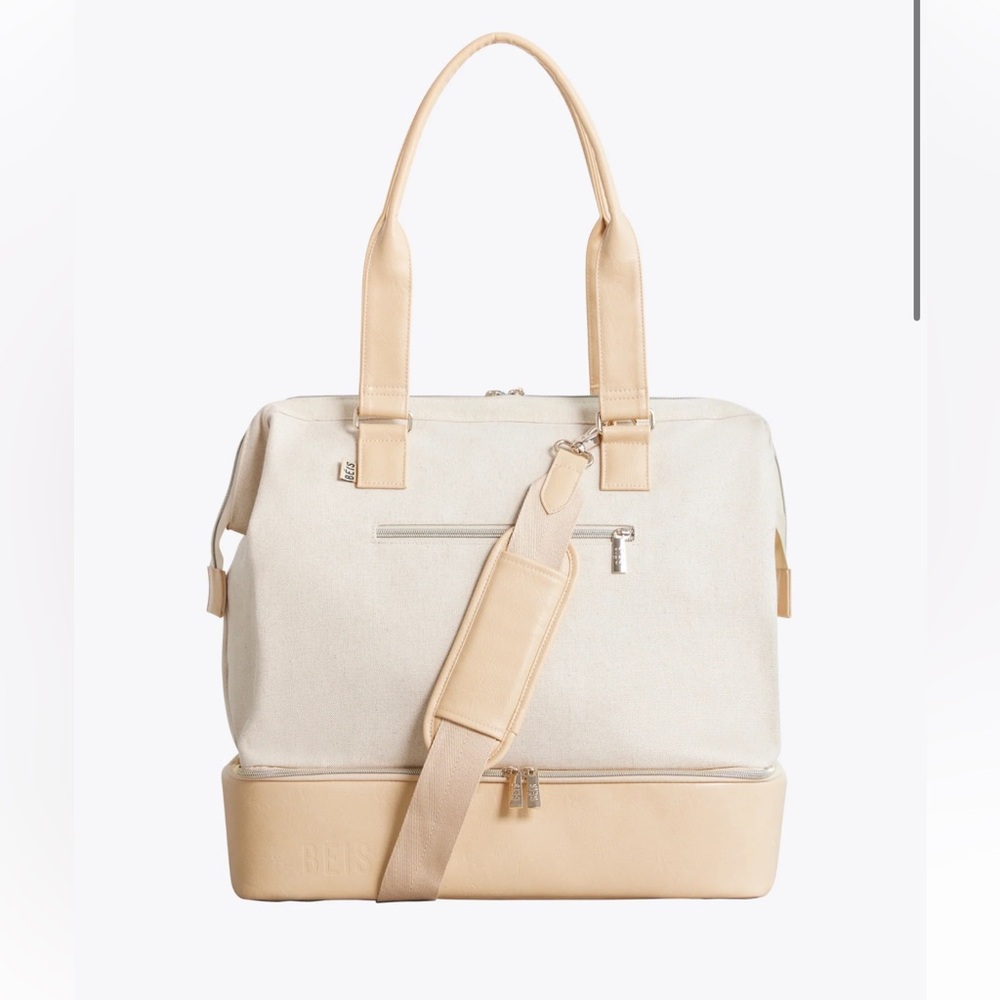 BEIS Mini Weekender. Beige